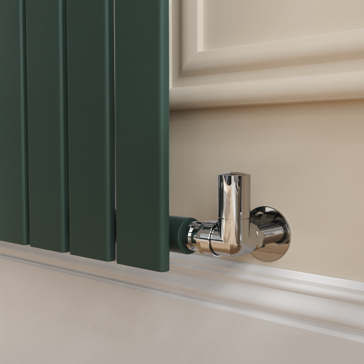 Riace Evergreen Vertical Flat Designer Radiator 1600x272mm Single Panel 1628 BTU