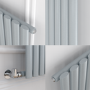 Sorrento Salt & Pepper Vertical Oval Designer Radiator 1600x236mm Single Panel 1521 BTU