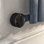 Midnight Black Vertical Smart Electric Radiator with Wi-Fi Thermostat - 1kW - H1600xW354mm - Bathroom Safe