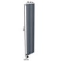 Anthracite Electric Vertical Designer Radiator 1kW with Wifi Thermostat - H1600xW354mm - IPX4 Bathroom Safe