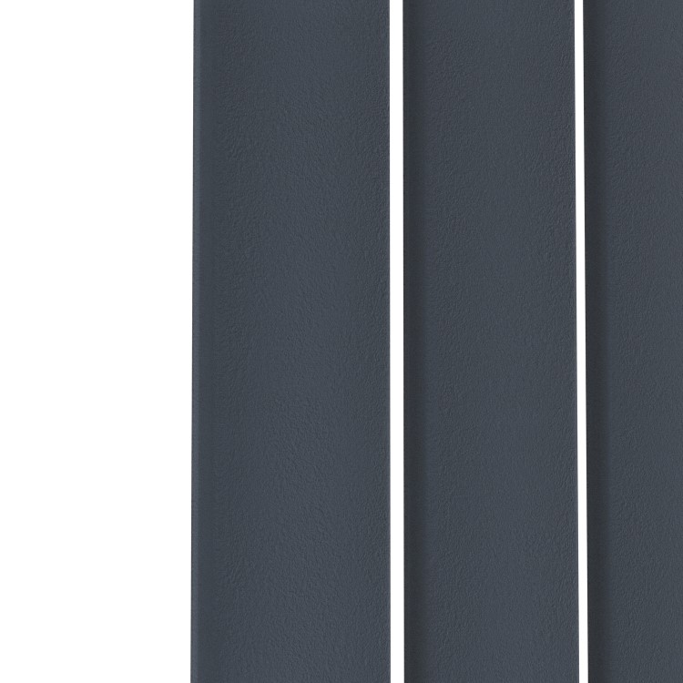 Riace Anthracite Vertical Flat Designer Radiator 1600x408mm Single Panel 2442 BTU