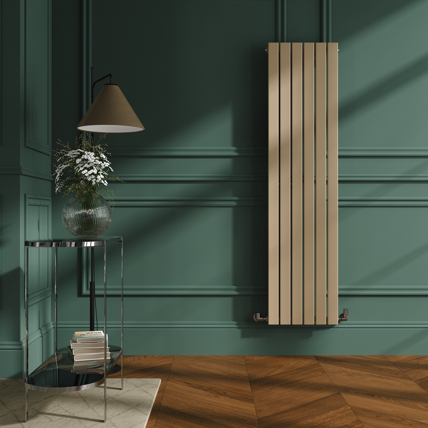 Elk Vertical Flat Designer Radiator 1600x408mm Single Panel 2442 BTU