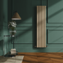 Sorrento Elk brown Vertical Oval Designer Radiator 1600x354mm Single Panel 2282 BTU