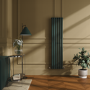 Sorrento Evergreen Vertical Oval Designer Radiator 1600x354mm Single Panel 2282 BTU