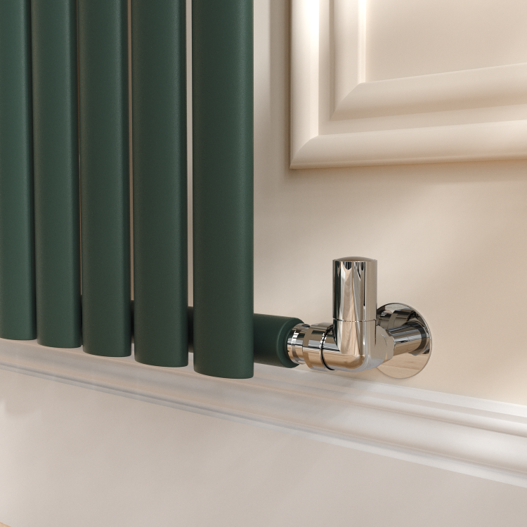 Sorrento Evergreen Vertical Oval Designer Radiator 1600x354mm Single Panel 2282 BTU