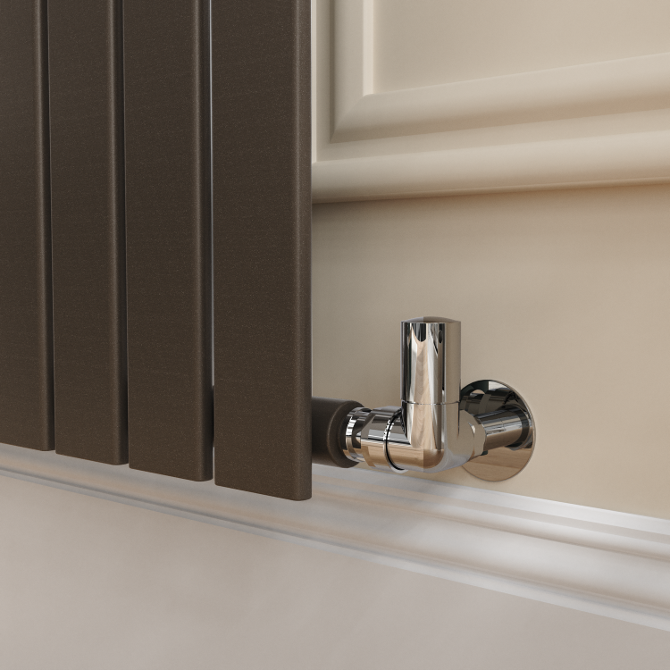 Riace Russet Vertical Flat Designer Radiator 1600x408mm Single Panel 2442 BTU