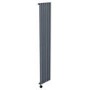 GRADE A2 - Anthracite Electric Vertical Designer Radiator 2kW with Wifi Thermostat - H1800xW354mm - IPX4 Bathroom Safe