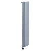 Light Grey Electric Vertical Designer Radiator 2kW with Wifi Thermostat - H1800xW354mm - IPX4 Bathroom Safe