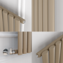 Sorrento Beige grey Vertical Oval Designer Radiator 1800x354mm Single Panel 2530 BTU