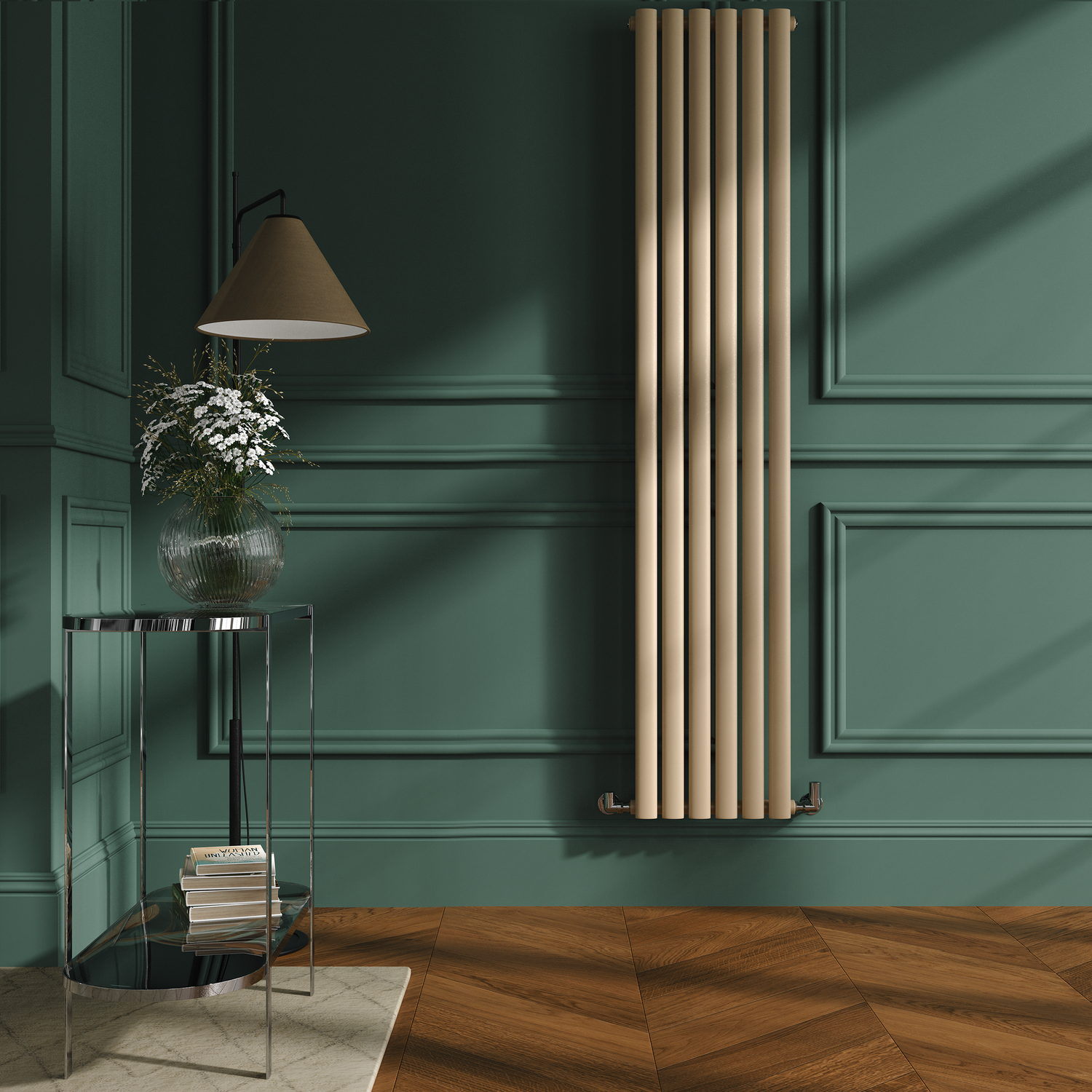 Elk Vertical Oval Designer Radiator 1800x354mm Single Panel 2530 BTU