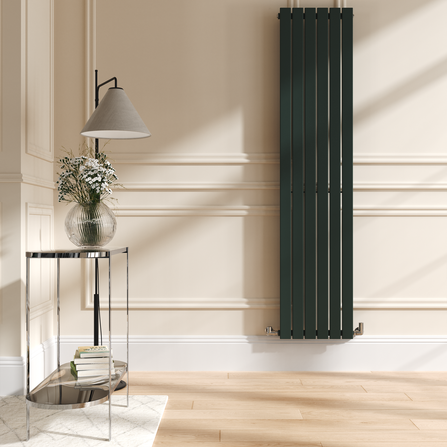 Evergreen Vertical Flat Designer Radiator 1800x408mm Single Panel 2705 BTU