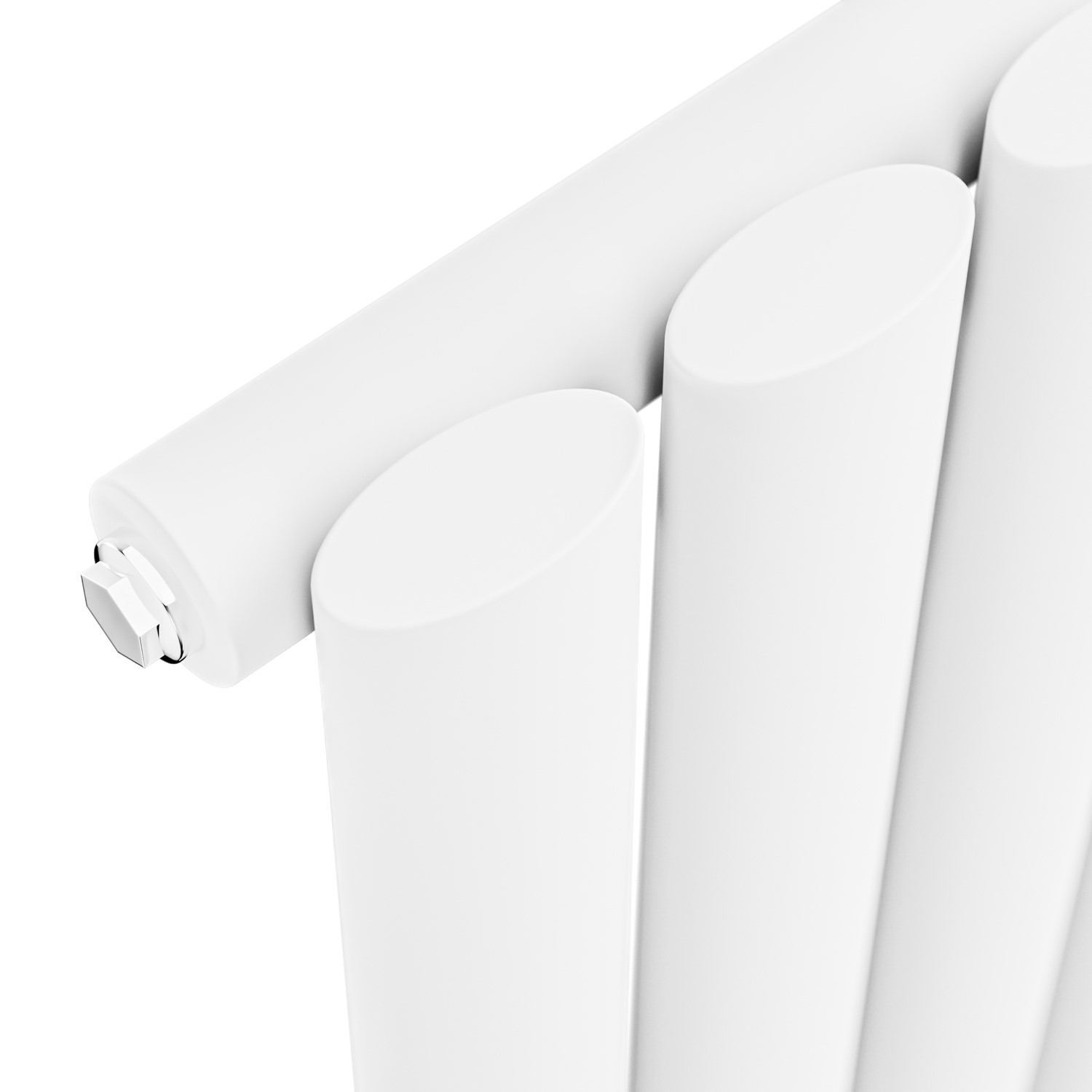 Sorrento White Vertical Oval Designer Radiator 1800x354mm Single Panel ...