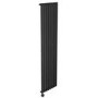 Midnight Black Electric Vertical Designer Radiator 2.4kW with Wifi Thermostat - H1800xW472mm - IPX4 Bathroom Safe