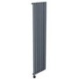 Refurbished Anthracite Electric Vertical Designer Radiator 2.4kW with Wifi Thermostat - H1800xW472mm - IPX4 Bathroom Safe