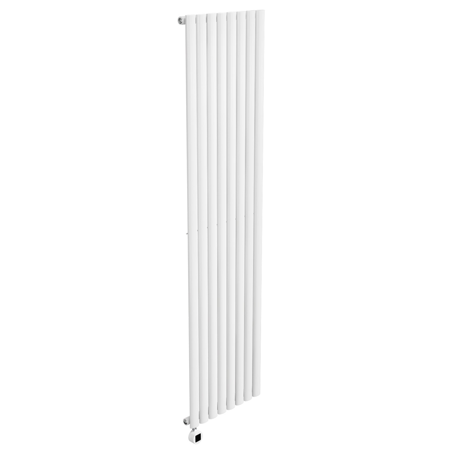 White Vertical Smart Electric Radiator with Wi-Fi Thermostat - 2.4kW ...
