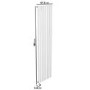 GRADE A2 - White Electric Vertical Designer Radiator 2.4kW with Wifi Thermostat - H1800xW472mm - IPX4 Bathroom Safe