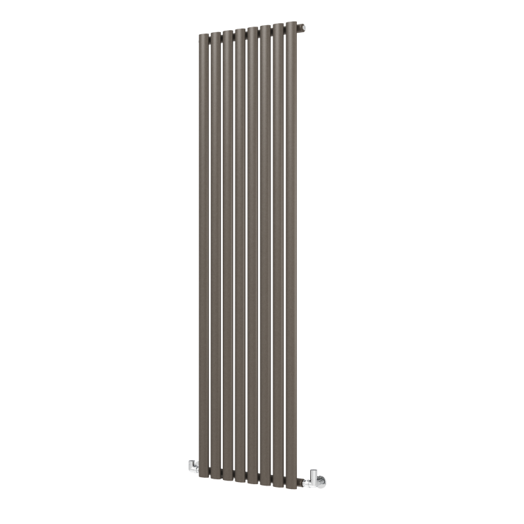 Sorrento Russet Vertical Oval Designer Radiator 1800x472mm Single Panel 3373 BTU