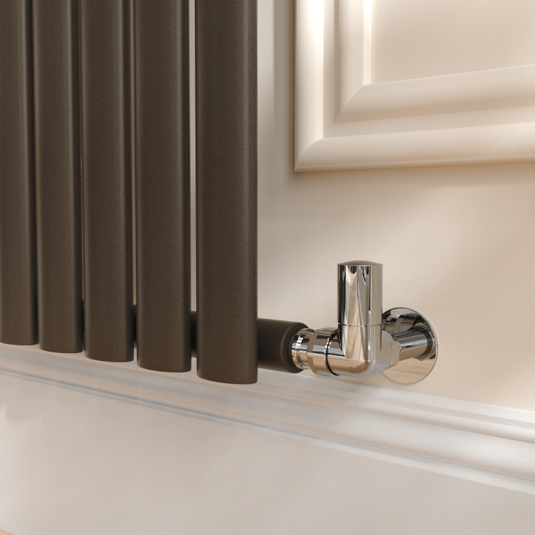 Sorrento Russet Vertical Oval Designer Radiator 1800x472mm Single Panel 3373 BTU