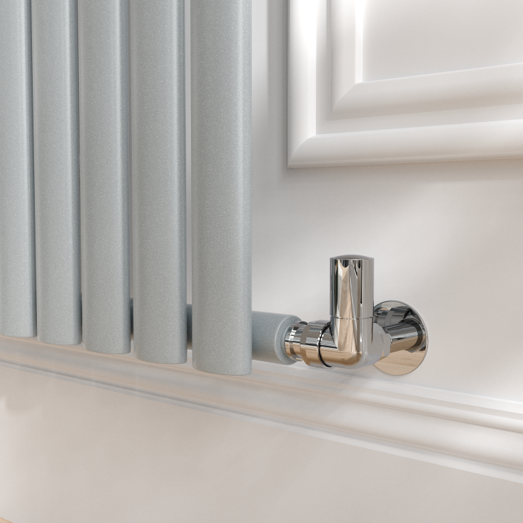 Sorrento Salt & Pepper Vertical Oval Designer Radiator 1800x472mm Single Panel 3373 BTU