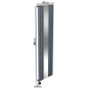 Anthracite Electric Vertical Designer Radiator 1.2kW with Mirror and Wifi Thermostat - H1800xW500mm - IPX4 Bathroom Safe