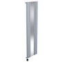 Light Grey Electric Vertical Designer Radiator 1.2kW with Mirror and Wifi Thermostat - H1800xW500mm - IPX4 Bathroom Safe