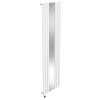 White Electric Vertical Designer Radiator 1.2kW with Mirror and Wifi Thermostat - H1800xW500mm - IPX4 Bathroom Safe