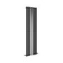 Specchio Midnight Black Vertical Oval Designer Radiator with Mirror 1800x500mm Single Panel 2680 BTU