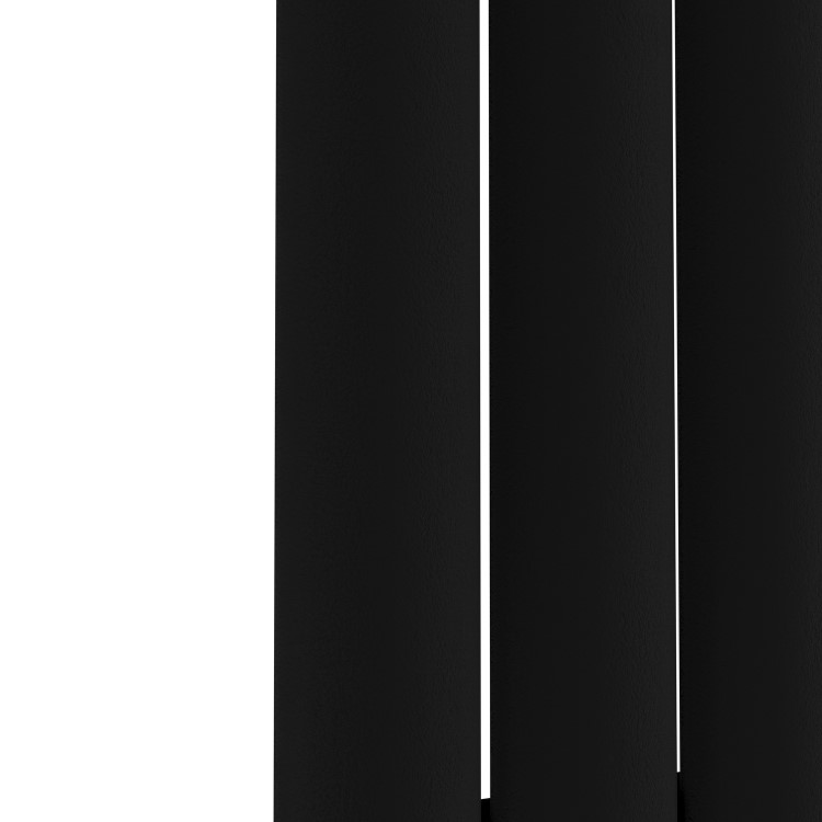 Specchio Midnight Black Vertical Oval Designer Radiator with Mirror 1800x500mm Single Panel 2680 BTU
