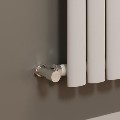 Specchio White Vertical Oval Designer Radiator with Mirror 1800x500mm Single Panel 2680 BTU