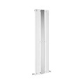 Specchio White Vertical Oval Designer Radiator with Mirror 1800x500mm Single Panel 2680 BTU