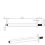 Ceiling Mounted Vertical Square Shower Arrm