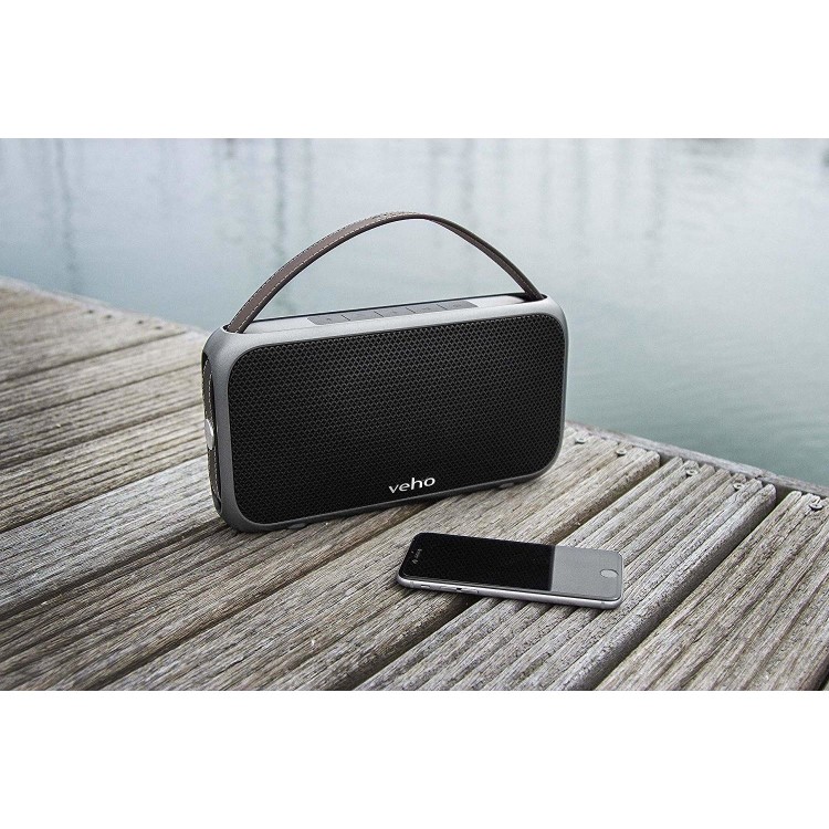 Veho M7 Water Resistant Bluetooth Speaker with Built-in Power Bank - Black