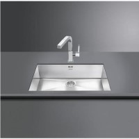 GRADE A1 - Smeg VSTQ72-2 Quadra Single Rectangular Undermount Sink