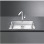 GRADE A1 - Smeg VSTQ72-2 Quadra Single Rectangular Undermount Sink