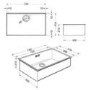 GRADE A1 - Smeg VSTQ72-2 Quadra Single Rectangular Undermount Sink