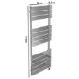 ElectriQ Designer Chrome Flat Panel Towel Rail - 400W with Wifi Thermostat - H1200xW500mm - IPX4 Bathroom Safe