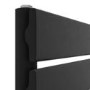 Riace Midnight Black Vertical Flat Towel Radiator 1200x450mm Single Panel 1621 BTU