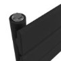 Riace Midnight Black Vertical Flat Towel Radiator 1200x600mm Single Panel 2034 BTU