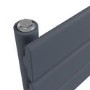 Riace Anthracite Vertical Flat Towel Radiator 1200x600mm Single Panel 2034 BTU