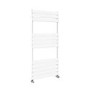 Riace White Vertical Flat Towel Radiator 1200x600mm Single Panel 2034 BTU