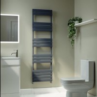 Riace Anthracite Vertical Flat Towel Radiator 1600x450mm Single Panel 2171 BTU Riace Anthracite Vertical Flat Towel Radiator 1600x450mm Single Panel 2171 BTU