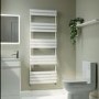 Riace White Vertical Flat Towel Radiator 1600x600mm Single Panel 2742 BTU
