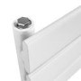 Riace White Vertical Flat Towel Radiator 1800x450mm Single Panel 2471 BTU