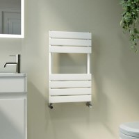 Riace White Vertical Flat Towel Radiator 650x400mm Single Panel 870 BTU Riace White Vertical Flat Towel Radiator 650x400mm Single Panel 870 BTU