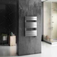 electriQ Flat Panel Electric Towel Radiator H800xW500mm - Chrome