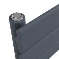 Riace Anthracite Vertical Flat Towel Radiator 800x450mm Single Panel 1120 BTU