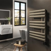 Antique Brass Smart Electric Towel Radiator with Wi-Fi Thermostat - 0.6kW - H650xW450mm - Bathroom Safe