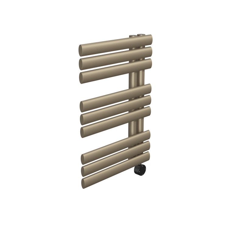 Antique Brass Smart Electric Towel Radiator with Wi-Fi Thermostat - 0.6kW - H650xW450mm - Bathroom Safe