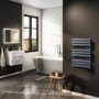 Anthracite Smart Electric Towel Radiator with Wi-Fi Thermostat - 0.6kW - H650xW450mm - Bathroom Safe