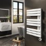 GRADE A1 - White Electric Towel Radiator 0.6kW with Wifi Thermostat - H650xW450mm - IPX4 Bathroom Safe